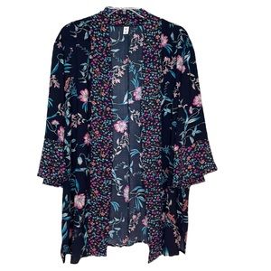 BP boho floral kimono top